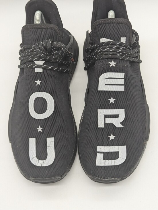 Mens Size 8 Adidas Pharrell Williams YOU NERD BB7603 Human Race NMD Black White main image 7